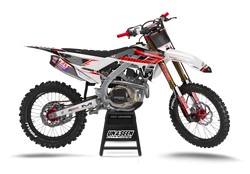Honda Tune White Red Graphic Kit - CRF CR XR Models | All Years