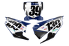 Husqvarna Number Background Decals - Luck