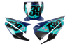 Husqvarna Number Background Decals - Luck