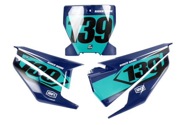 Husqvarna Slight Number Plate Background Decals -  TC FC TE TX FE FS FX Models | All Years