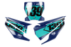 Husqvarna Number Background Decals - Slight