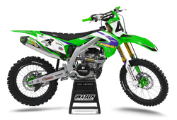 Kawasaki 98 Style Green Graphic Kit - KK KXF KDX KLX Models | All Years