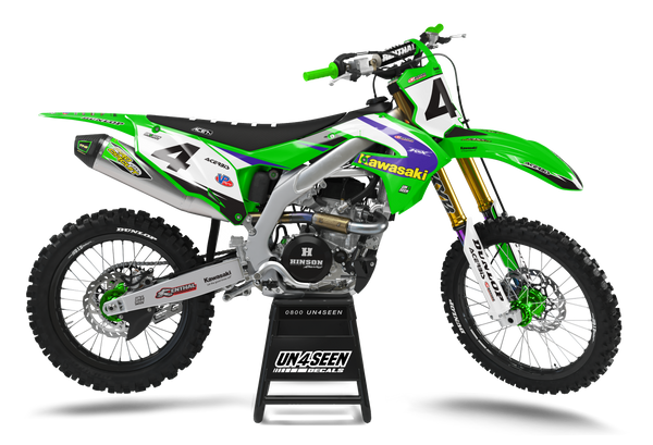 Kawasaki 98 Style Green Graphic Kit - KK KXF KDX KLX Models | All Years