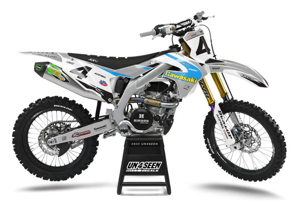 Kawasaki 98 Style Grey Graphic Kit - KK KXF KDX KLX Models | All Years