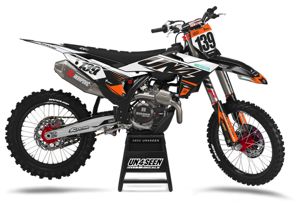KTM Axe Orange Graphic Kit - SX SXF XC XCF EXC EXCF Models | All Years