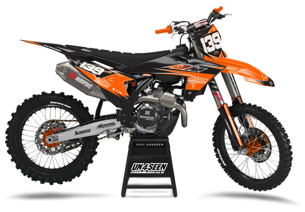 KTM Backspace Orange Graphic Kit - SX SXF XC XCF EXC EXCF Models | All Years