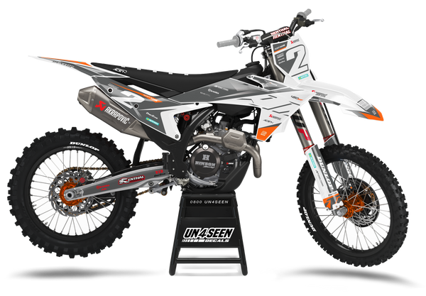 KTM Hero Grey Graphic Kit - SX SXF XC XCF EXC EXCF Models | All Years