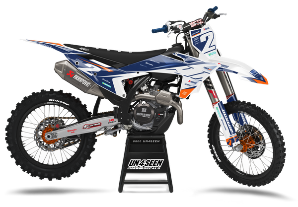 KTM Hero Navy Graphic Kit - SX SXF XC XCF EXC EXCF Models | All Years