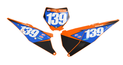 KTM Luck Number Plate Background Decals - SX SXF XC XCF EXC EXCF Models | All Years