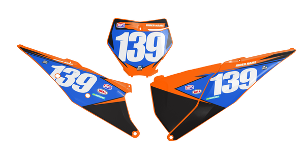 KTM Luck Number Plate Background Decals - SX SXF XC XCF EXC EXCF Models | All Years