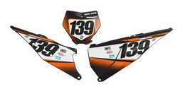 KTM Spec Number Plate Background Decals - SX SXF XC XCF EXC EXCF Models | All Years