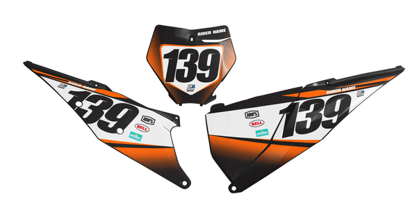 KTM Spec Number Plate Background Decals - SX SXF XC XCF EXC EXCF Models | All Years