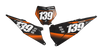 KTM Number Background Decals - Spec