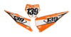 KTM Number Background Decals - Slight