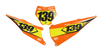 KTM Number Background Decals - Slight