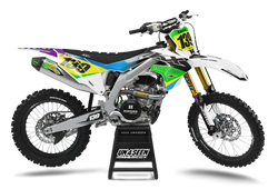 Kawasaki Dolan White Graphic Kit - KK KXF KDX KLX Models | All Years