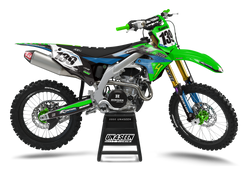 Kawasaki Fork Blue Graphic Kit - KK KXF KDX KLX Models | All Years