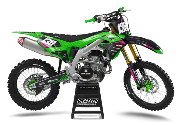 Kawasaki Zebz Pink Graphic Kit - KK KXF KDX KLX Models | All Years