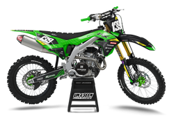 Kawasaki Zebz Yellow Graphic Kit - KK KXF KDX KLX Models | All Years