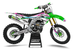 Kawasaki Raze Pink Graphic Kit - KK KXF KDX KLX Models | All Years