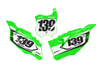 Kawasaki Number Background Decals - Slight