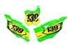 Kawasaki Number Background Decals - Slight