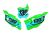 Kawasaki Number Background Decals - Slight