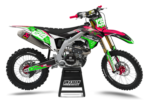 Kawasaki Willim Pink Graphic Kit - KK KXF KDX KLX Models | All Years