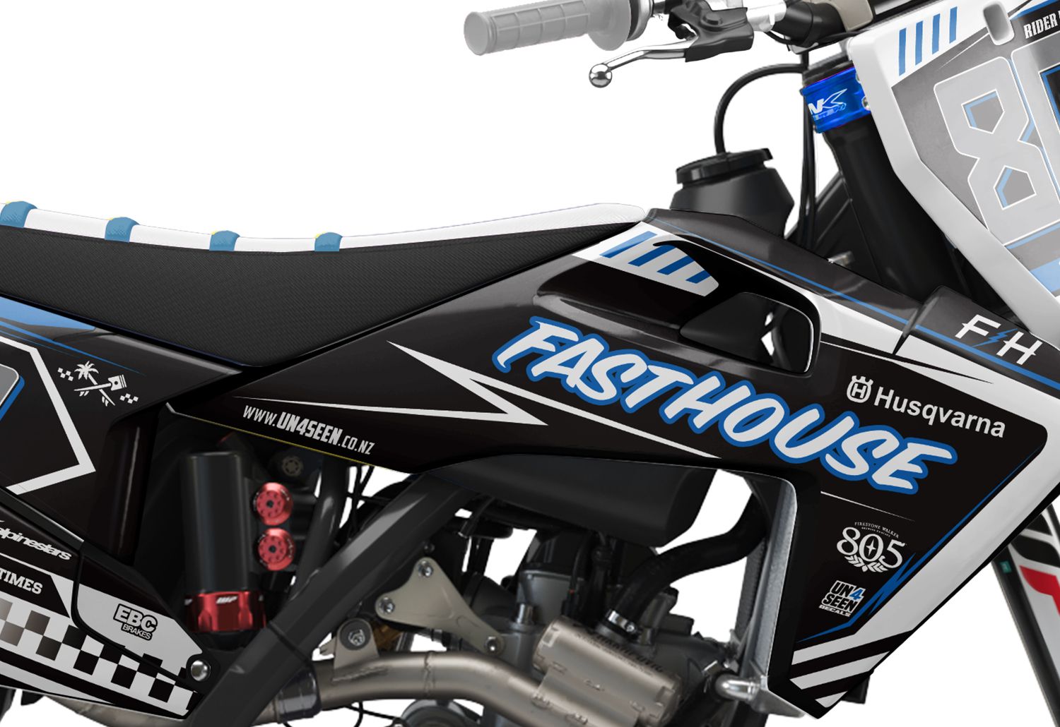 husqvarna Graphics Kit - fasthouse black New Zealand