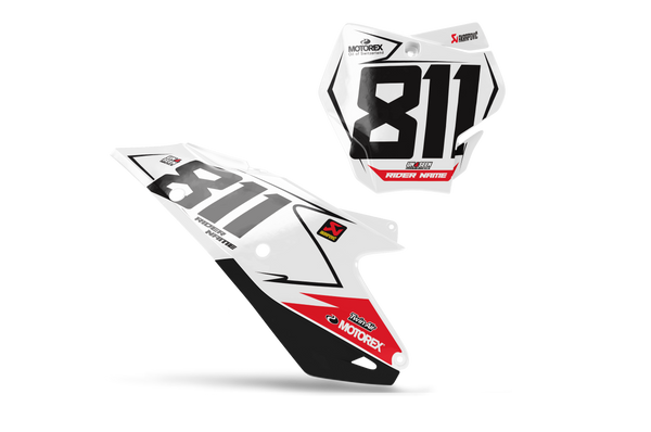 Gasgas Alpha Number Plate Background Decals -MC EC ES EX Models | All Years