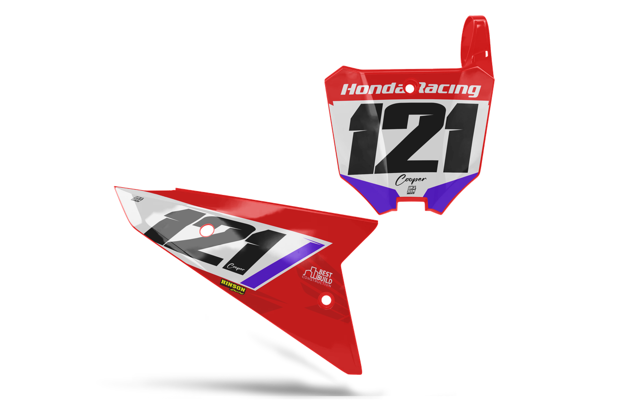 Honda Number Background Decals - HRC White