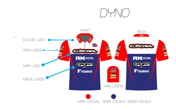 Custom Made Pitshirts / Polo Tops -Dyno
