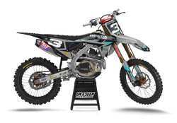 Honda Stock Whizz Grey Graphic Kit - CRF CR XR Models | All Years