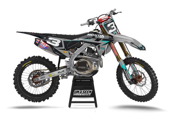 Honda Stock Whizz Grey Graphic Kit - CRF CR XR Models | All Years