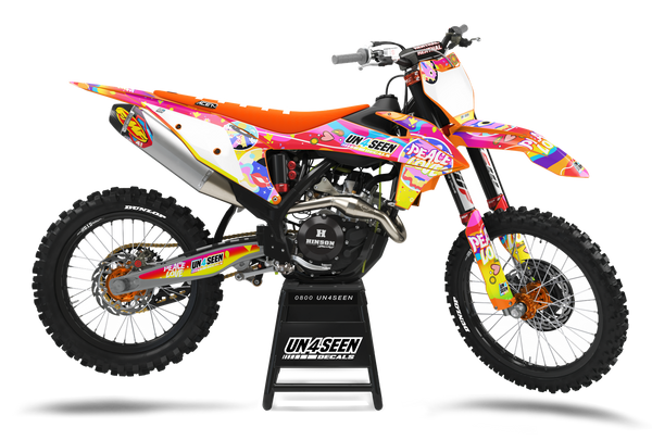 KTM Retro Yippies Graphics Kit  - Peace Love Party