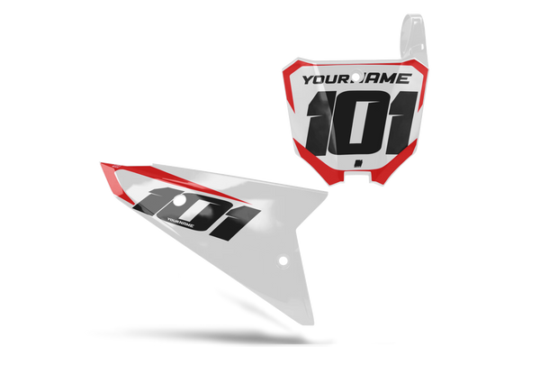 Honda Edge White Graphic Kit - CRF CR XR Models | All Years
