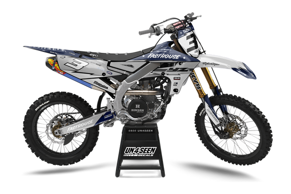 Yamaha Fast House Grey Graphic Kit - YZ YZF WR TTR PW Models | All Years