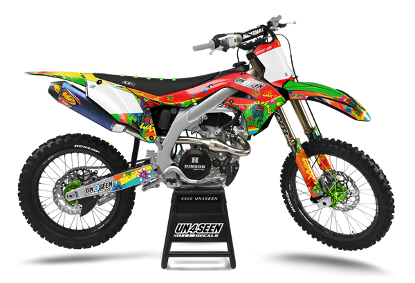 Kawasaki Retro Yippies Graphics Kit - Peace Not War