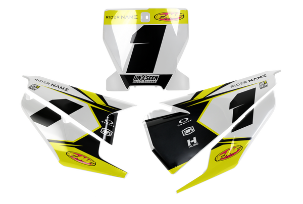 Husqvarna Race Number Plate Background Decals -  TC FC TE TX FE FS FX Models | All Years