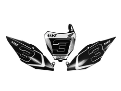 Honda Shadow Number Plate Background Decals - CRF CR XR Models | All Years