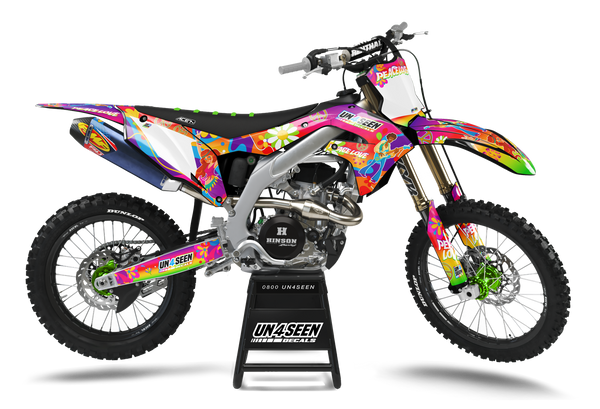 Kawasaki Retro Yippies Graphics Kit - Groovy Flows
