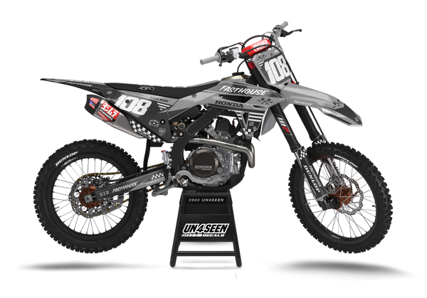 Honda Fasthouse Grey Graphic Kit - CRF CR XR Models | All Years