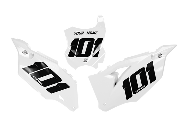 Kawasaki Clean Number Plate Background Decals -  KK KXF KDX KLX Models | All Years