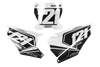 Husqvarna Number Background Decals - Black White