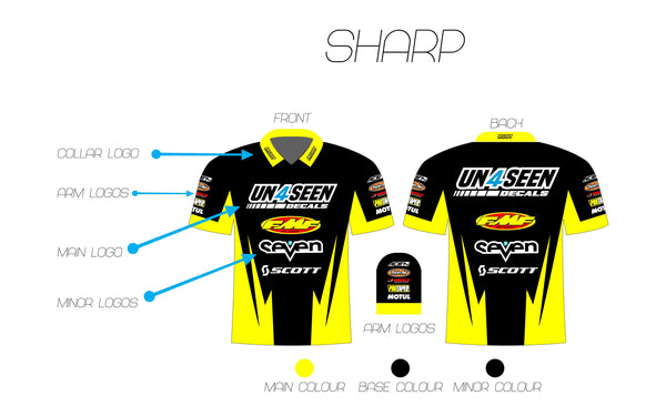 Custom Made Pitshirts / Polo Tops - Sharp