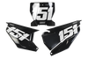 Husqvarna Number Background Decals - Black