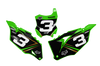 Kawasaki Number Background Decals - Blast