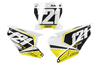 Husqvarna Number Background Decals - Black White