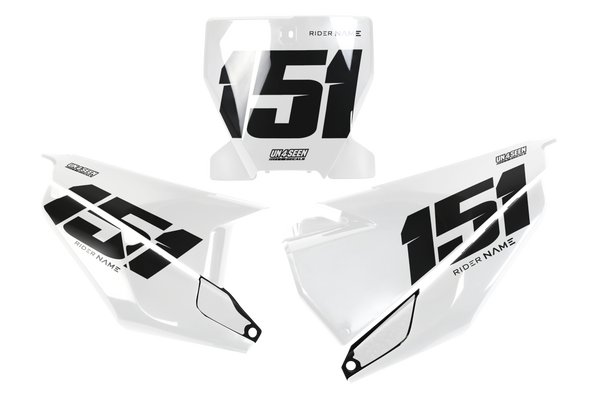 Husqvarna Black Number Plate Background Decals -  TC FC TE TX FE FS FX Models | All Years