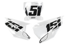 Husqvarna Number Background Decals - Black